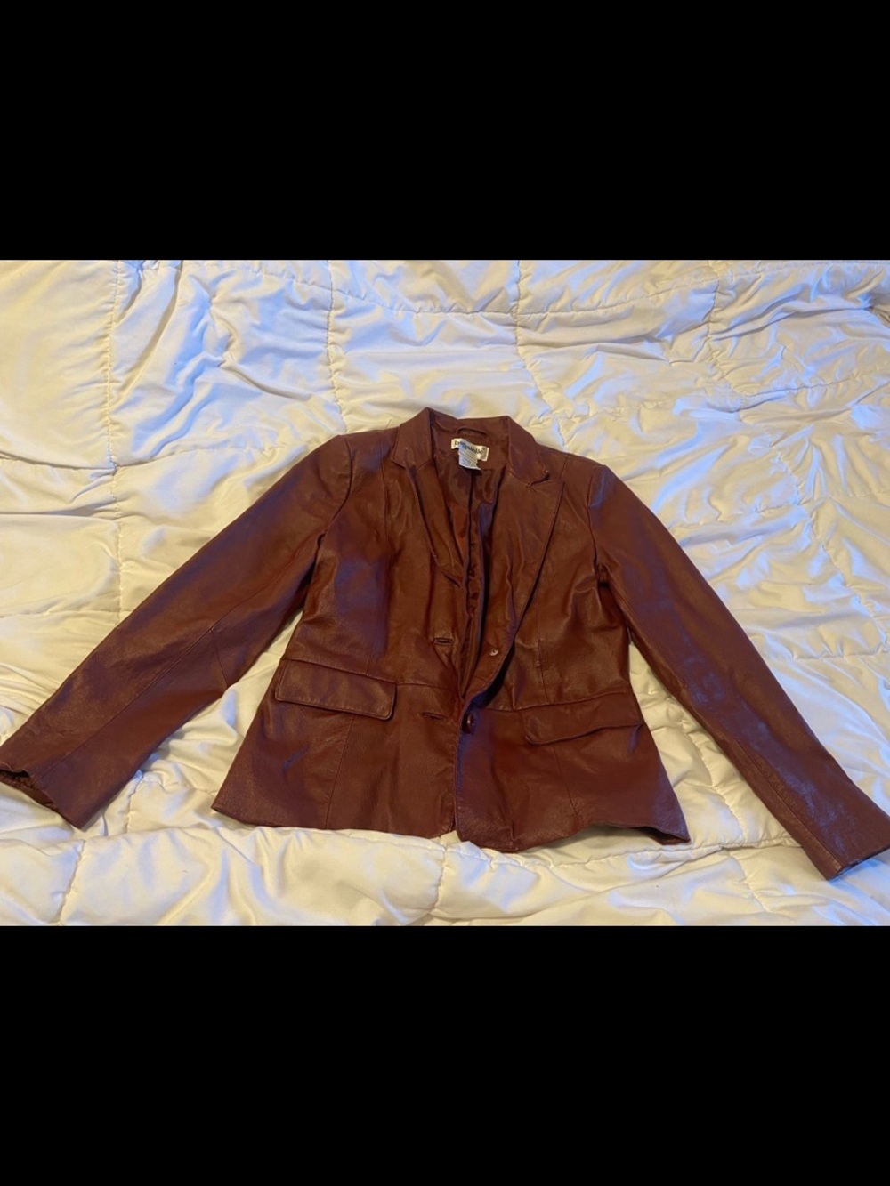 bagatelle Women’s Burgundy Leather Blazer